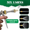 My4Sons Stainless Steel Spray Pistol & Hose Adapter with Adjustable