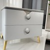 LD-YUNJIA 6 Pcs Seashell Cabinet Knobs,Single Hole Metal Knob for
