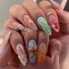 24 uñas postizas de almendra para uñas postizas de acrílico