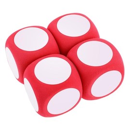 VICASKY 4 x Wipe-Clean Foam Cubes Empty DIY Dice for Games Learning Projects and Parties Lightweight and Portable for Classroom and Leisure Activities