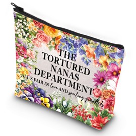 G2TUP Funny Nanas Cosmetic Makeup Bag Nana Grandma Inspired Gift Nana Nanny Zipper Pouch Bag Nana Merch, Nanas MG, 无