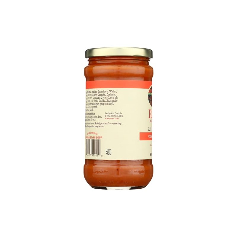 Rao's Homemade Slow Simmered Soup, Creamy Tomato, 16 Ounce (Pack