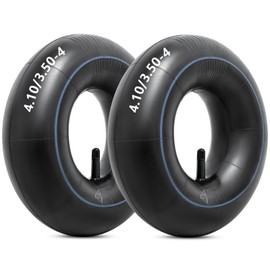 Premium 4.10/3.50-4 Inner Tube for Wheelbarrows, 4.10-4/3.50-4 Tyre Inner Tube with TR-13 Straight Valve for Wheelbarrows, Hand Carts, Lawn Mowers, Sack Truck Wheel, Garden Cart and More (Pack of 2)
