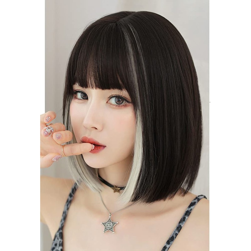 Wig Premium Line Inner Color Line Women's Wig Bob Small