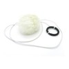 Kats'N Us Bouncy Ball Rabbit Fur String Cat Toy White
