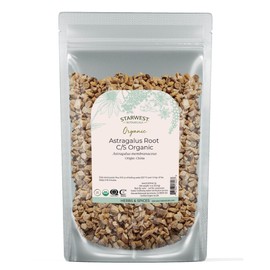 Starwest Botanicals Organic Astragalus Root - Dried Herb for Tea, Natural Immune Support, Cut & Sifted, Promotes Wellness, Certified Kosher, Non-GMO - 4 oz Pouch