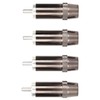 4pcs RCA Sound Plug Silver Plated RCA Male Plug Connector