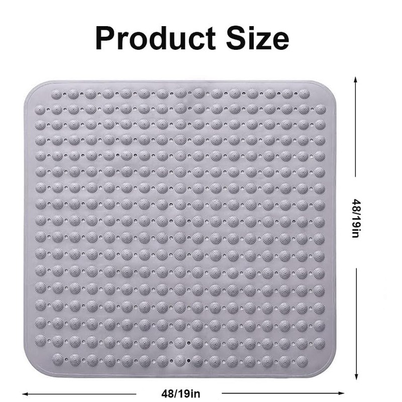 Shower Mat, Non-Slip Bath Mat, 48 x 48 cm, Shower