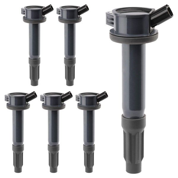 Ignition Coil Pack UF486 Set of 6 Compatible with 2009-2012 Ford Escape, 2006-2012 Ford Fusion, 2008-2011 Mazda Tribute, 2009-2011 Mercury Mariner, 2006-2011 Mercury Milan Replace# GN10238