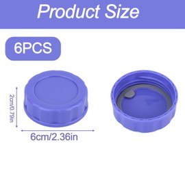 6pcs Baby Bottle Caps Compatible with Pigeon & Lansinoh Bottles, Travel and Storage Bottle Lids Replacement (Purple)