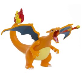 Pokémon Flame and Water Battle Pack - Figuras de Batalla de Charizard de 4.5 Pulgadas y Squirtle de 2 Pulgadas con Accesorio de misil de Fuego.