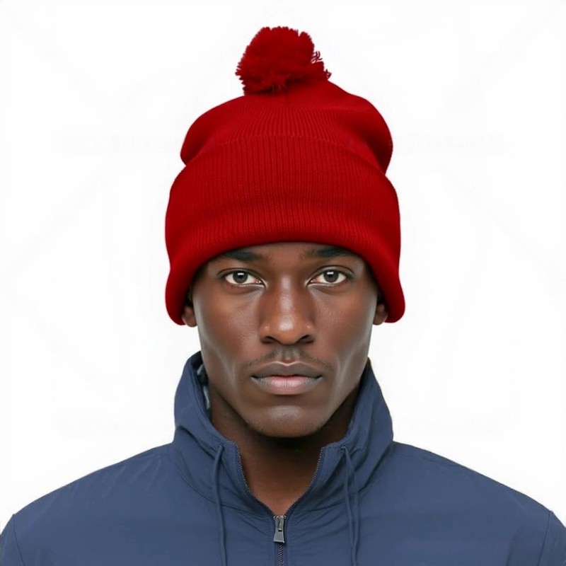 COUVER Womne Winter Cozy Acrylic Knit Beanie Hat with POM