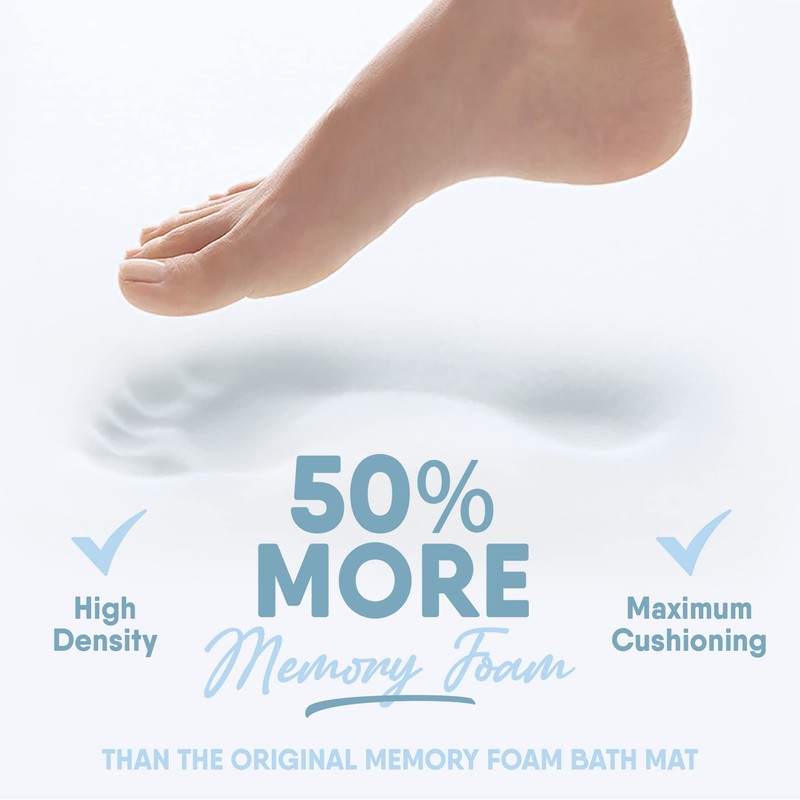 MICRODRY Extra Thick Modern Luxury Charcoal Infused Memory Foam Bath