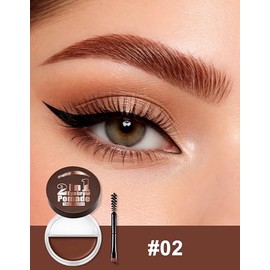 Erinde Lápiz Delineador de Ojos en Gel 2 en 1, con Delineador en Crema y un Pincel Delineador, Resistente al Agua y de Larga Duración, Alto Rendimiento del Color, a Prueba de Manchas,2#