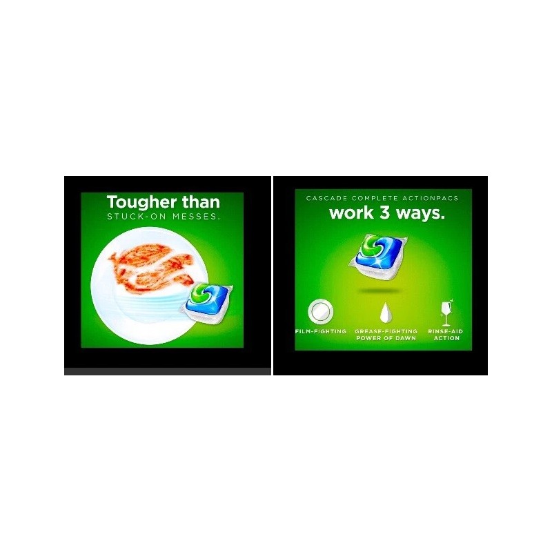 Cascade 90ct CASCADE Complete Dawn Grease Fight DISHWASHER DETERGENT Packs
