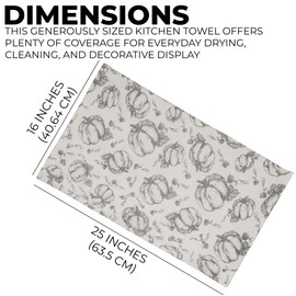 Freedom Farms Set of 3 Fall Thanksgiving Kitchen Towels Pumpkin Fall Hand Towels Autumn Dish Tea Towels for Kitchen Decorative Absorbent Fast Drying Cloth for Cooking 16" x 25" (Autumn Leaves)