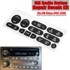 Matte Black GM Radio Button Repair Decals Sticker Kit for