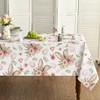 Horaldaily Easter Tablecloth 52×70 Inch Rectangular, Bunny Ear Flowers Spring