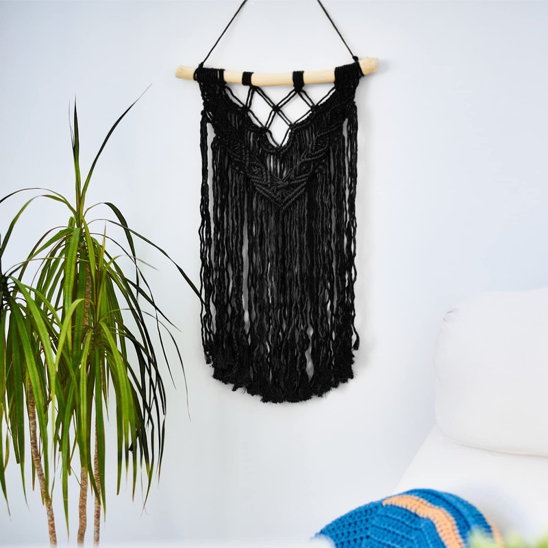 Black Natural Cotton Craft String - Ohtomber 328 Feet 2MM