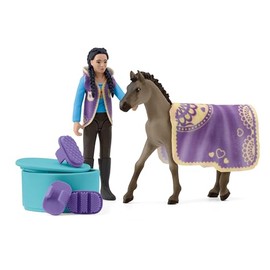 Schleich Horse Club Beauty Set with Kim 11 Piece Pocket Set for Girls and Boys Ages 4+