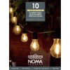 NOMA Connectable Bulb Festoon Garden Lights, 10 Warm White LED's,