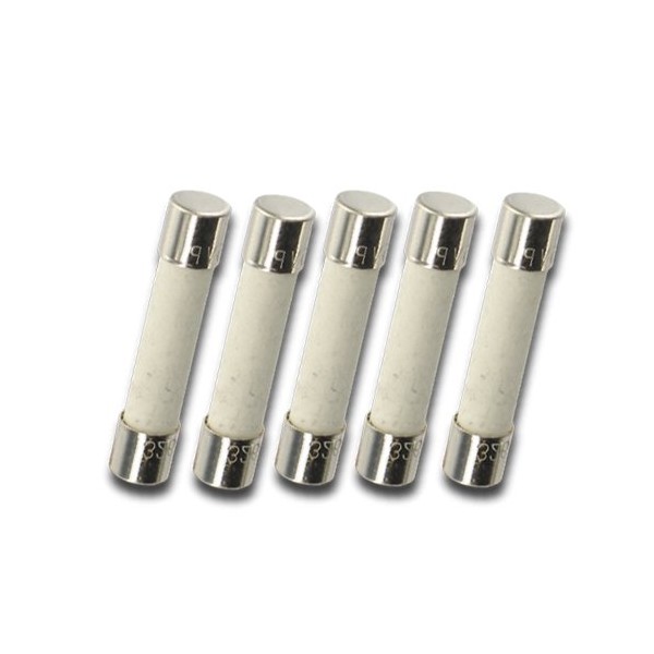 Witonics Pack of 5, T1.5AH250V, T1.5A 250V, T1.5 H250V, T1.5A 250V, T1.5H250V Cartridge Ceramic Fuses, 6X30mm (1/4 inch x 1-1/4 inch), 1.5A 250V, Slow Blow (Time Delay)