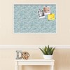 PinPix pin Cork Bulletin Board Made from Canvas, Foliage White