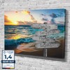 Individual Canvas Sign Post Beach with Own Name Gift for