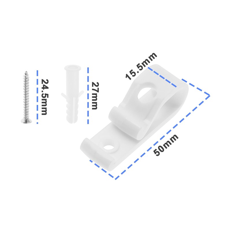 8 Pack Roman P Shaped Blind Safety Clips Plastic Clips