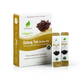 Premium Oolong Instant Tea on the Go LeCharm 100% Natural Tea Extract, Unsweetened Drink Instant Crystallized Tea Powder for Pure Water, Iced Tea and Hot Tea(10 Sachets)
