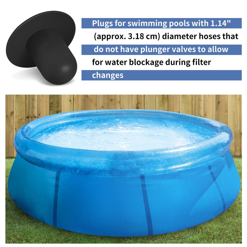 4 Pack Swimming Pool Wall Plugs Replacement Parts - Above