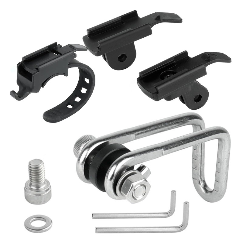 JDIEOQA 2Set Bike Headlight Stand Mount Adjustable Bike Torch Clamp
