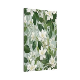 Blooming White Flowers Floral Green Leaves Light Switch Cover Plate 1 Gang Electrical Wall Plates Faceplate Decorative Switch Plate No Device Blank for Bedroom Farmhouse Decor
