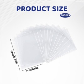 500 Pcs 7 x 10 cm Penny Sleeves, 2.5" X 3.5" Trading Card Sleeves Clear, Card Protector Sleeve for Collectible Protection, Standard Size Cards Sleeve for Board Game Sport Playing
