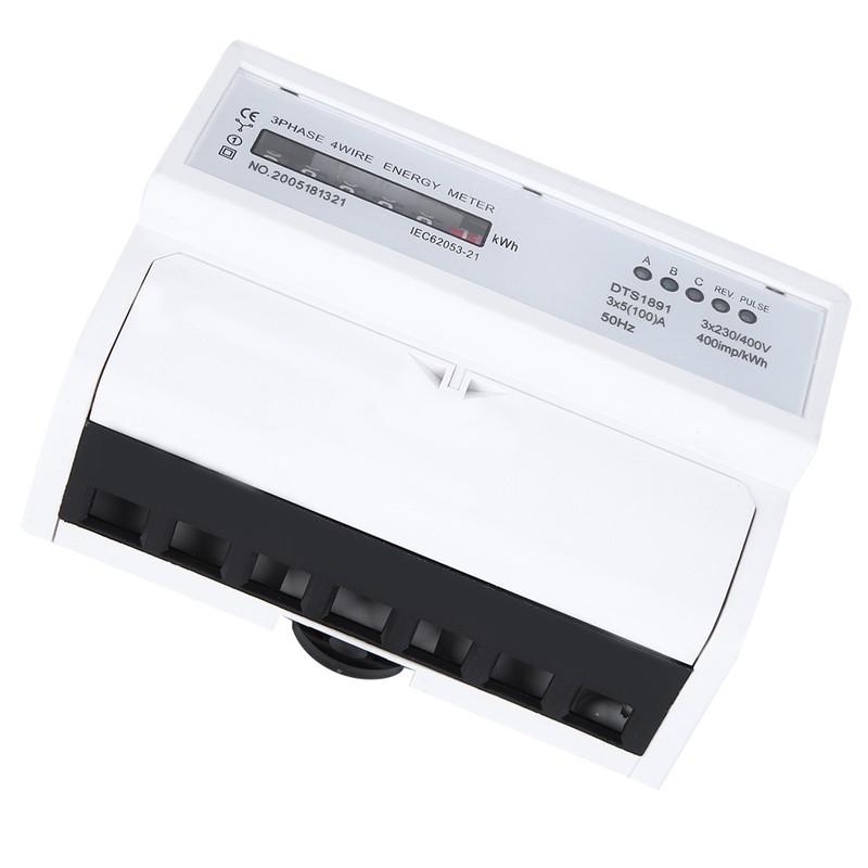 3 Phase 4‑Wire Meter DTS1891 High Accuracy 7P Counter Rail