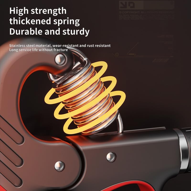 Adjustable Hand Grip Strengthener 11-220Lbs/100KG with Auto Counter - Forearm