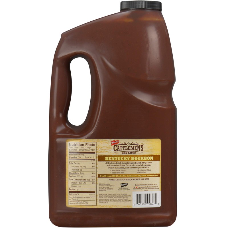 Cattlemen's Kentucky Bourbon BBQ Sauce, 1 gal