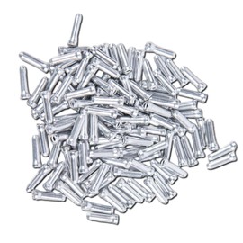 Busieea 120 Pcs Bike Brake Cable End Caps, Alloy Cable Crimps, for Road & Mountain Bicycle Parts, Pure Aluminum Material