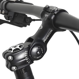 Adjustable MTB Stem 25.4mm 31.8mm, ±60 Degree Aluminum Alloy Bike Stem Riser, Short Handlebar Stems for Mountain Bikes, Road Bike, BMX, Cycling (25.4x110mm)