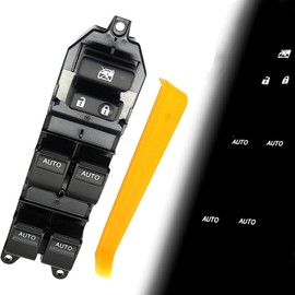 GXARTS Power Window Switch Control Panel Front Left Driver Side Lighted Compatible with Toyota Tundra 2007-2021 Replaces 84820-0R040 Auto Up/Down Window Switch