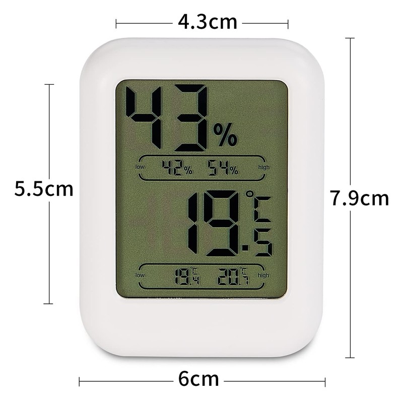 Digital Room Thermometer Indoor Thermometer Hygrometer Temperature Humidity Meter Digital