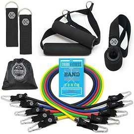 Juego de bandas de resistencia para hombres, mujeres, ejercicio y entrenamiento. Bandas de fitness para trabajo en piernas y bíceps. Bandas de entrena