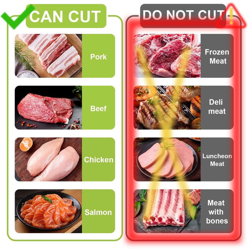 Fresh Meat Slicer with Steady Grip, Manual Fresh Meat Cutter,