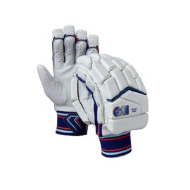Gunn & Moore GM Cricket Batting Gloves | Mana 909 | Engineered Offset Finger Splits | Calf Leather Palm | Youths Left Handed | Approx Weight per Pair 350 g