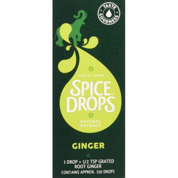 Holy Lama Spice Drops Ginger Extract - Natural Cooking Ingredient. Savoury, Curry, Asian, Sweet, Baking, Teas or Drinks Recipes 1 x 5ml Bottle