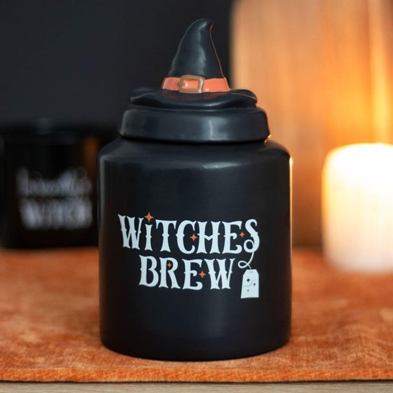 Something Different Witchy Canister: Witches Brew Ceramic Tea Canister |