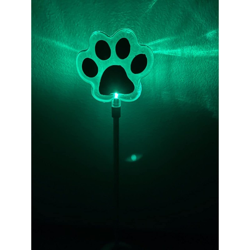 JAYXC HOME Set of 2 Clear Acrylic Dog Paw Solar