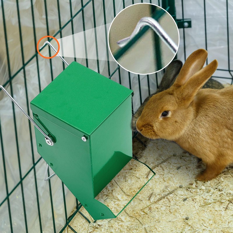 Maxcheck 2 Pcs Rabbit Feeder for Cages Small Animal Food