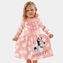 BlueY Girls' Dress | Bingo Children's Clothing Girls | Winter Dress Girls, pink
