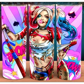 Harley Quinn and Deadpool Looking for Trouble  Cup Cup Mug Tumbler 20 oz